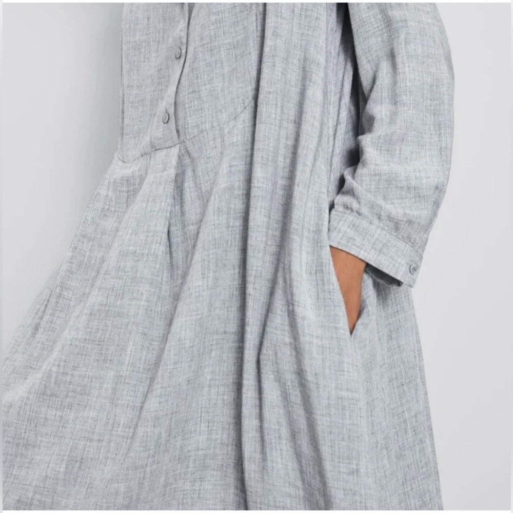 Zara midi grey elegant dress article 4886/257/803 Zara pleated midi dres… - Picture 3 of 10